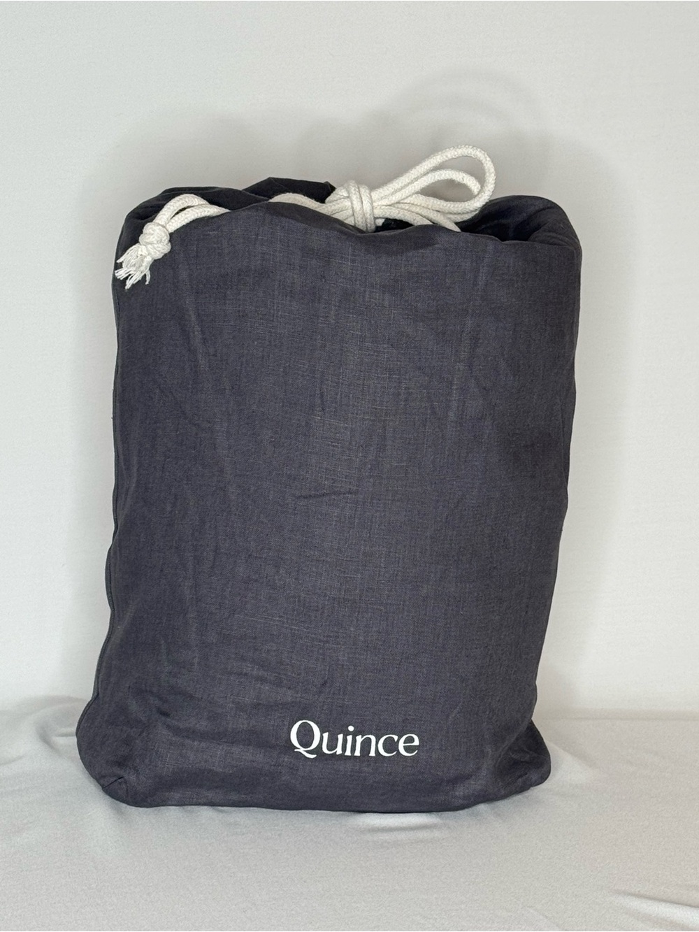 Quince European Linen Duvet Cover Queen Charcoal Gray 100% Linen - Picture 3 of 8